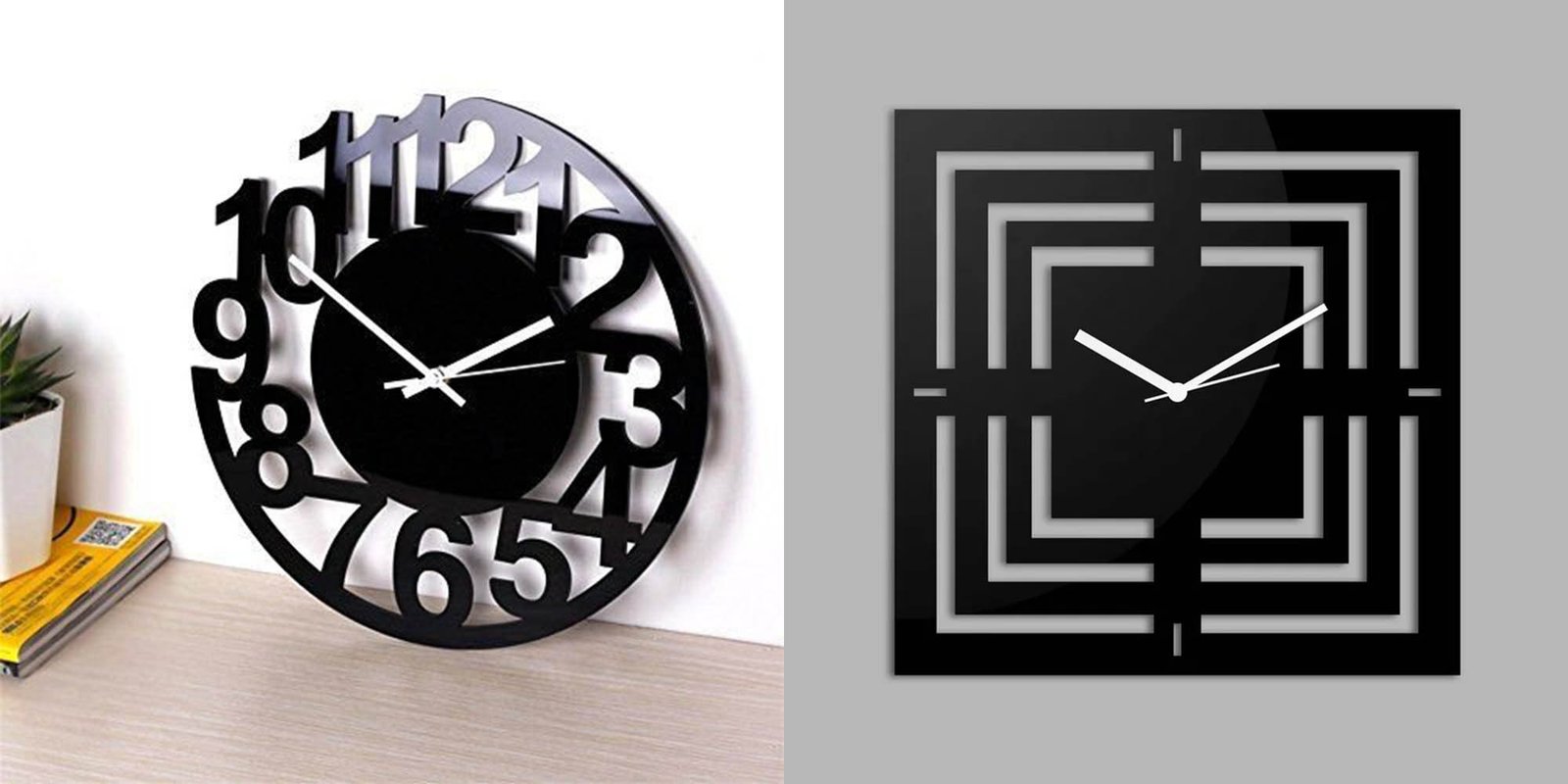 Acrylic clocks from acrylic sheets