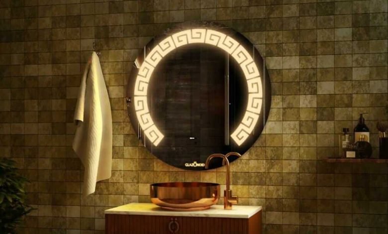 Round bathroom mirror