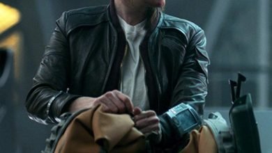 Photo of Molly Parker Brown Leather Jacket Lost in Space